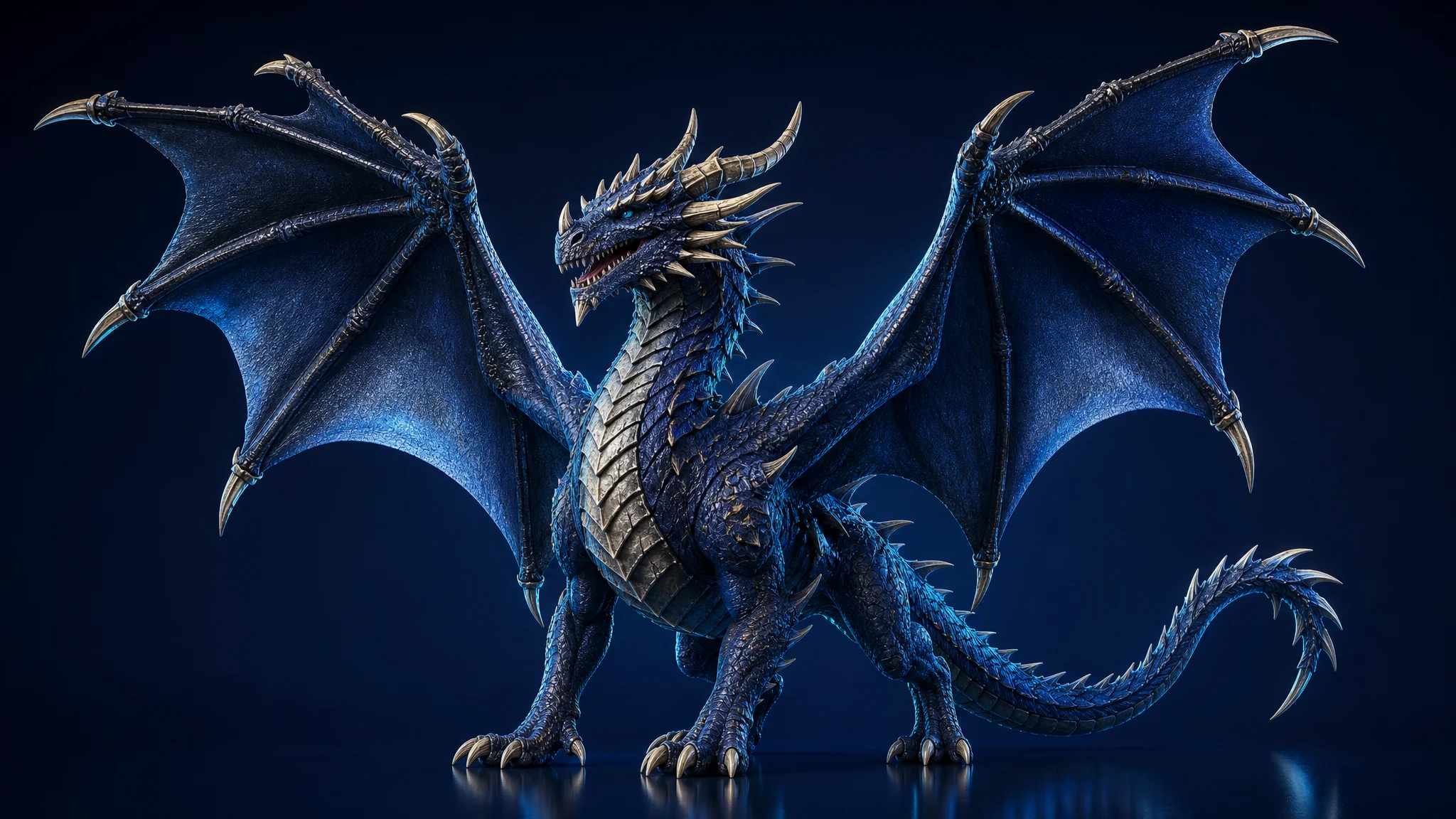 High-detail 3D dragon model generated from an image with realistic geometry