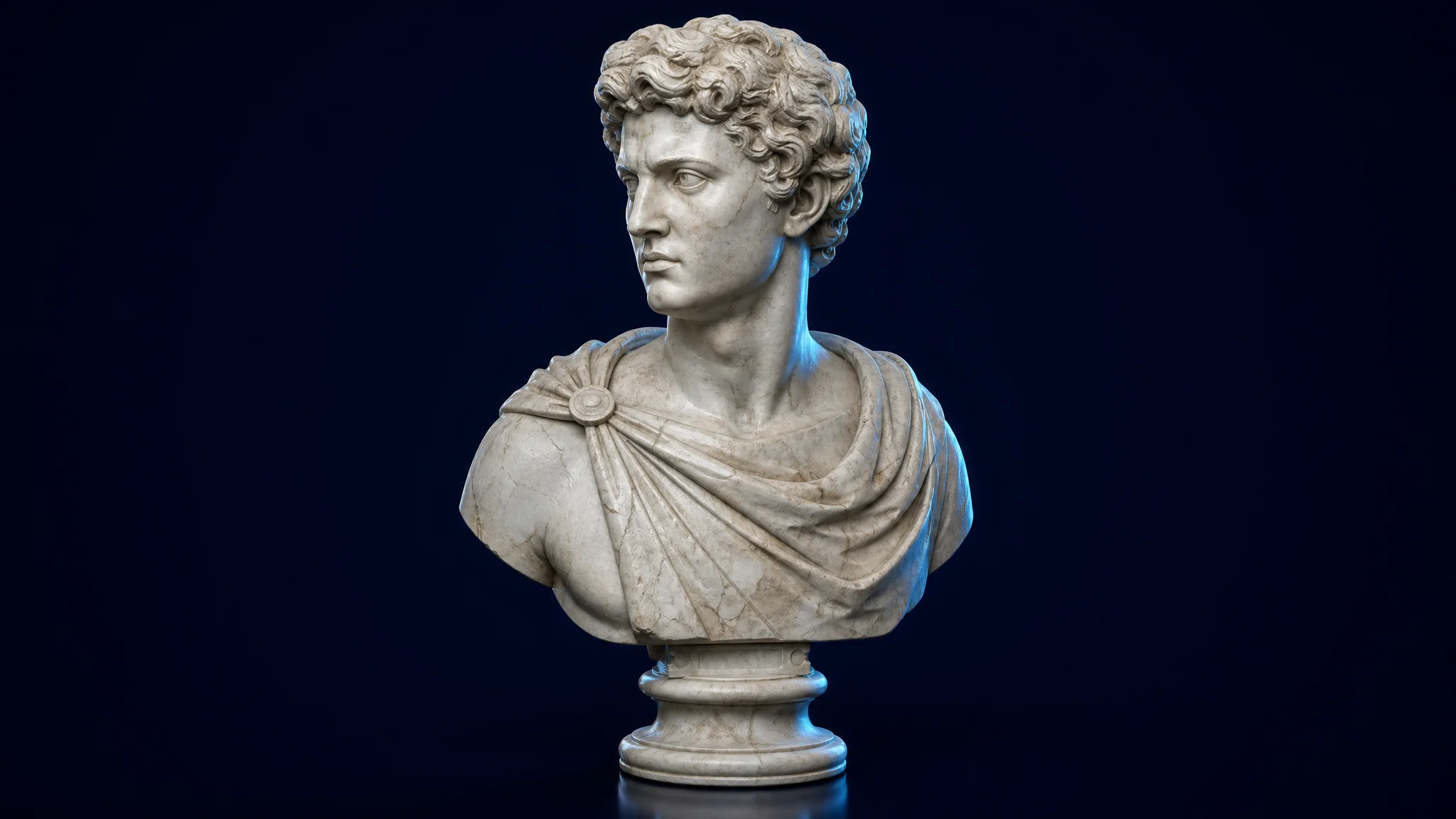 3D statue model scanned from an image